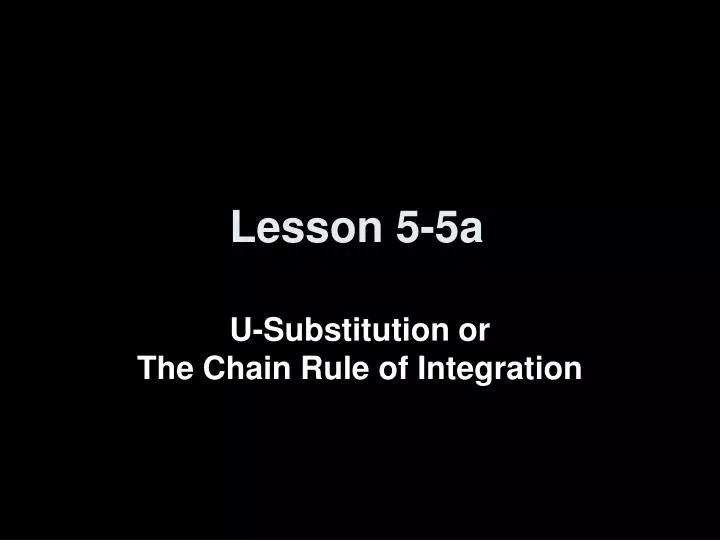 lesson 5 5a