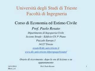 universit degli studi di trieste facolt di ingegneria