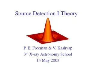 Source Detection I:Theory
