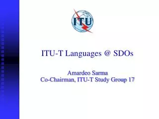 ITU-T Languages @ SDOs