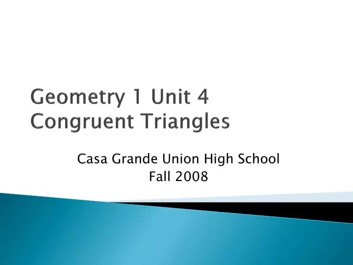geometry 1 unit 4 congruent triangles