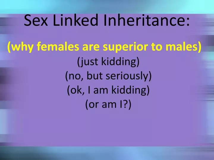sex linked inheritance