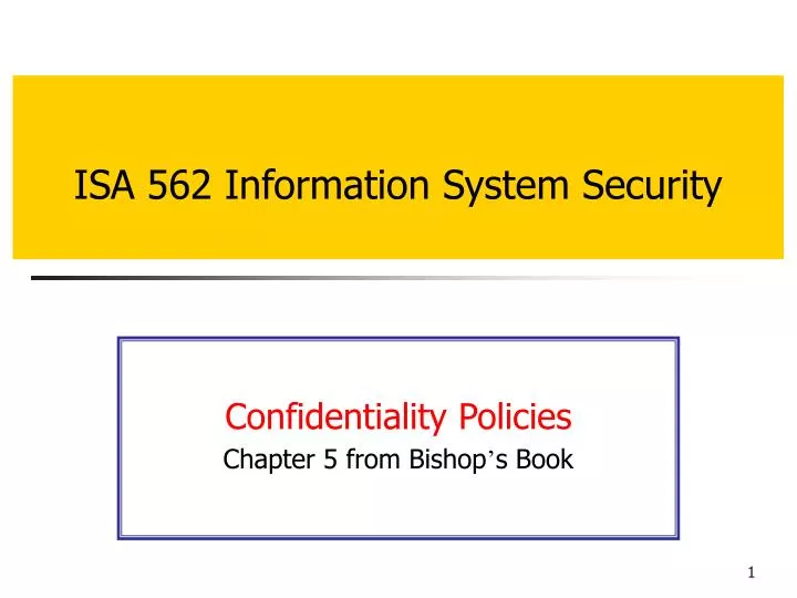 isa 562 information system security