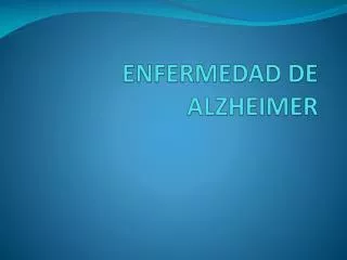 enfermedad de alzheimer