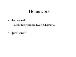 Homework