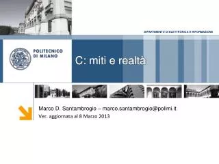 c miti e realt