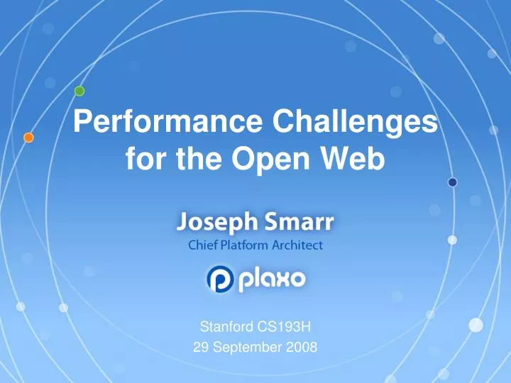 performance challenges for the open web