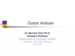 Cluster Analysis