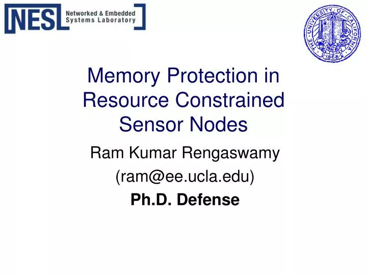 memory protection in resource constrained sensor nodes