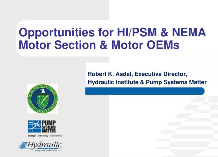 opportunities for hi psm nema motor section motor oems