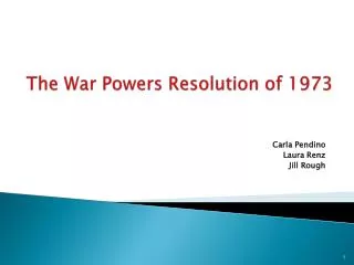 The War Powers Resolution of 1973