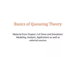 basics of queueing theory