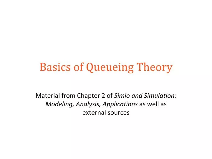basics of queueing theory