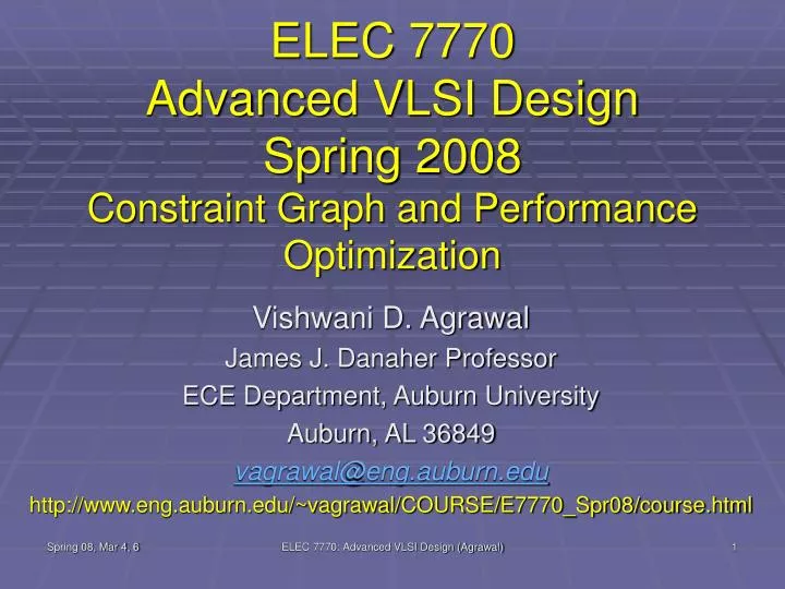 elec 7770 advanced vlsi design spring 2008 constraint graph and performance optimization