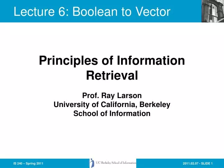 prof ray larson university of california berkeley school of information