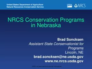 NRCS Conservation Programs in Nebraska