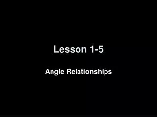 Lesson 1-5