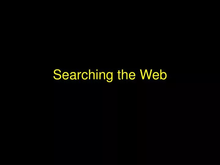 searching the web