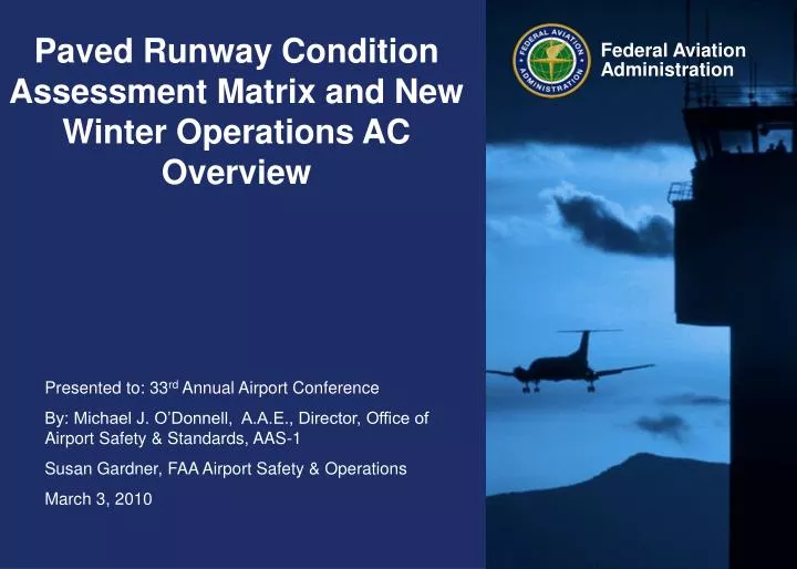 paved runway condition assessment matrix and new winter operations ac overview