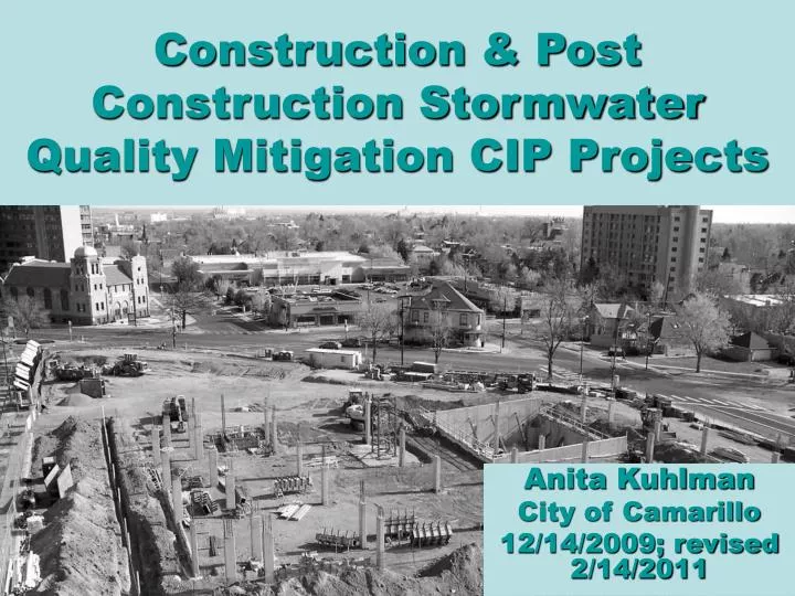 construction post construction stormwater quality mitigation cip projects