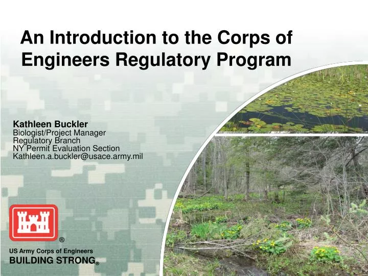 an introduction to the corps of engineers regulatory program