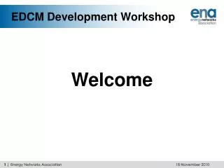 EDCM Development Workshop