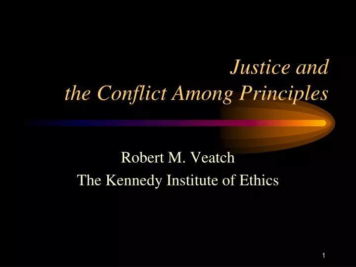 justice and the conflict among principles