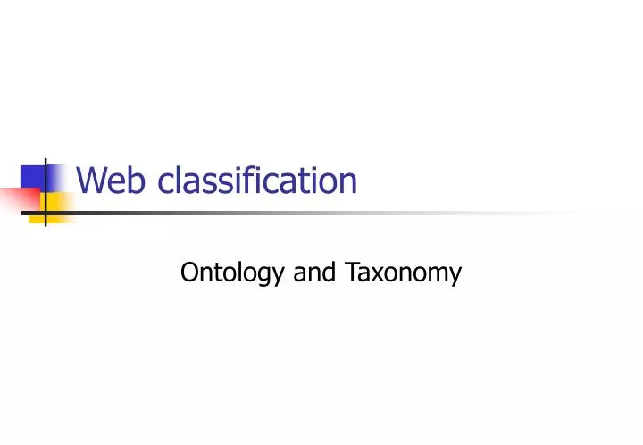 web classification