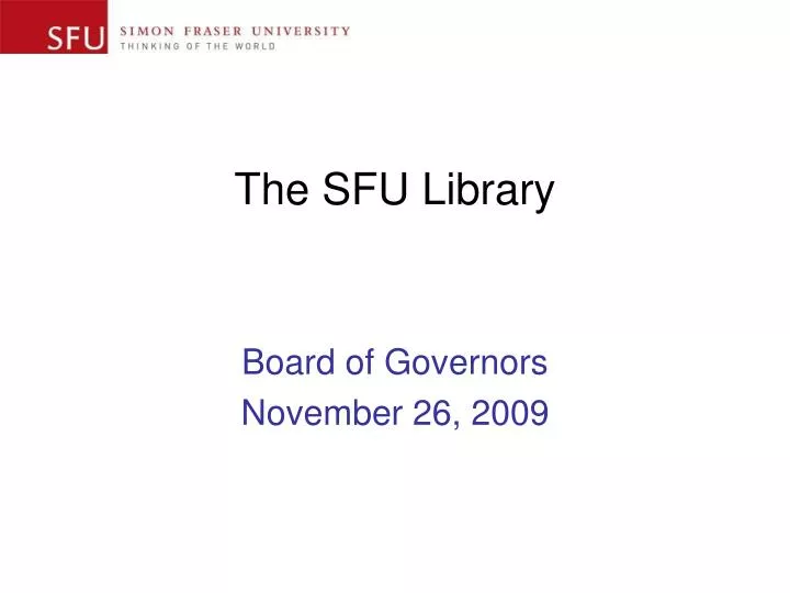 the sfu library