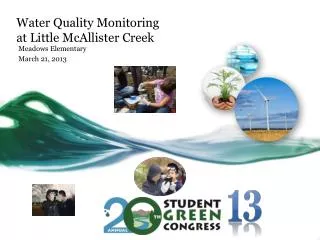 Water Quality Monitoring at Little McAllister Creek