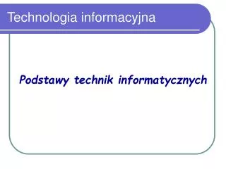 technologia informacyjna