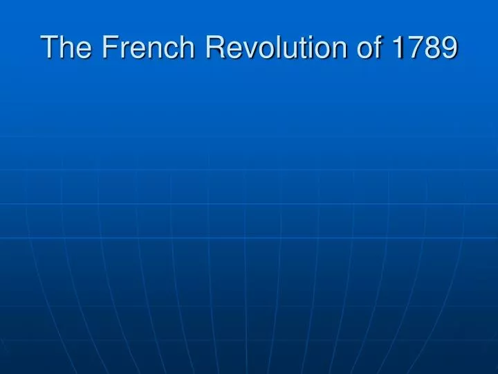 the french revolution of 1789