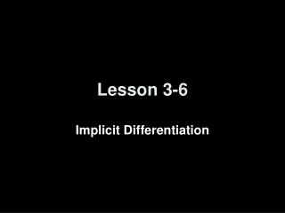 Lesson 3-6