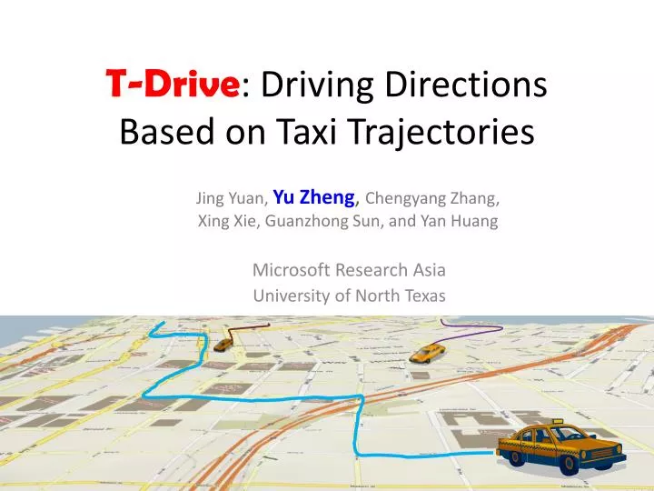 t drive driving directions based on taxi trajectories