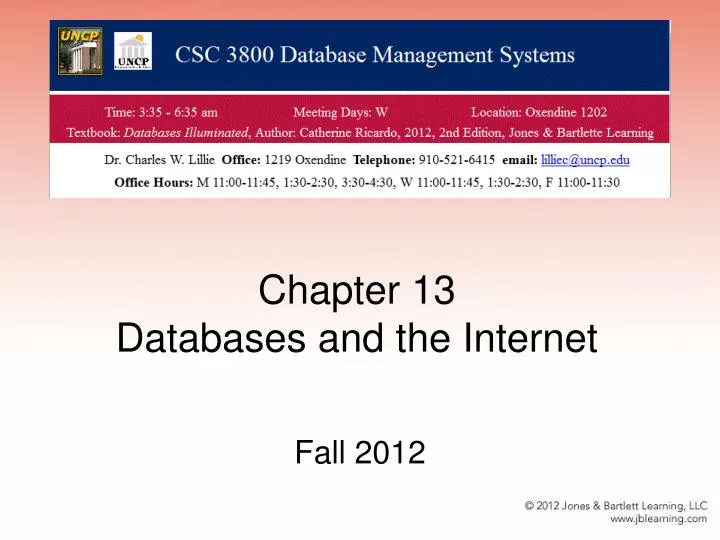 chapter 13 databases and the internet