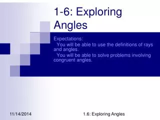 1-6: Exploring Angles