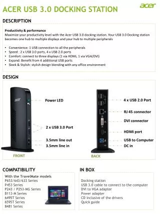 ACER USB 3.0 DOCKING STATION