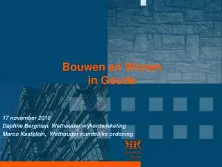 bouwen en wonen in gouda