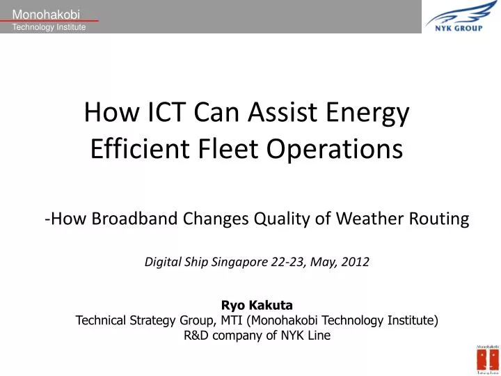 how ict can assist energy efficient fleet operations
