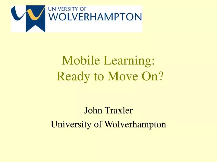 mobile learning ready to move on