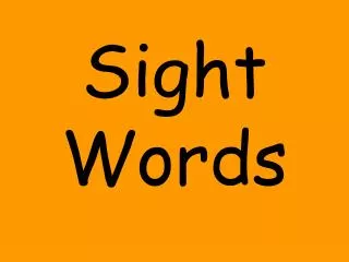 sight words