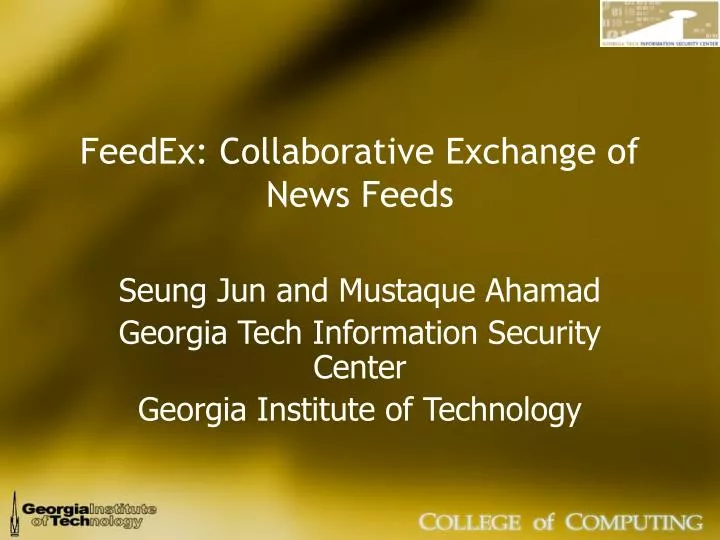 feedex collaborative exchange of news feeds