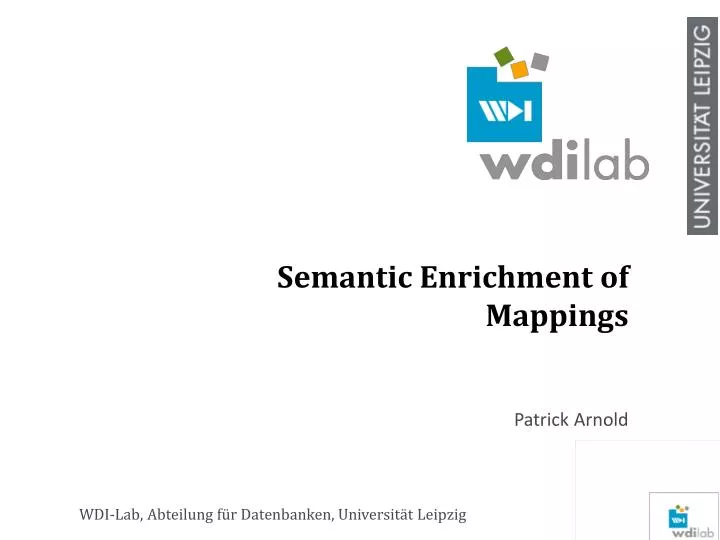 semantic enrichment of mappings