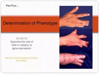 AS 90715 Describe the role of DNA in relation to gene expression