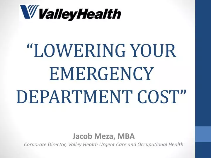 lowering your emergency department cost