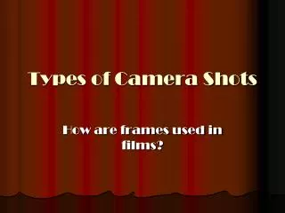 Types of Camera Shots
