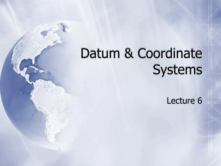 datum coordinate systems