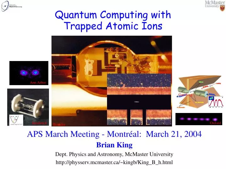 quantum computing with trapped atomic ions