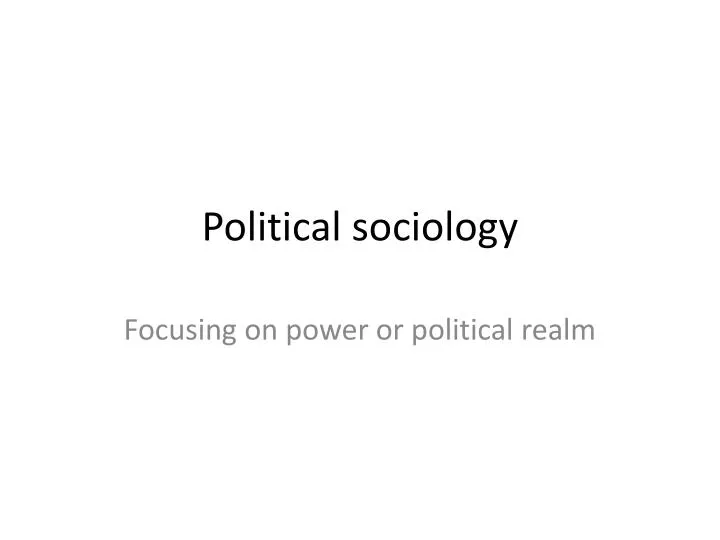 political sociology