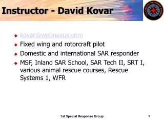 Instructor - David Kovar